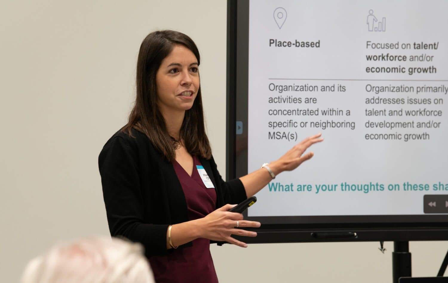 A member leader facilitating a working session